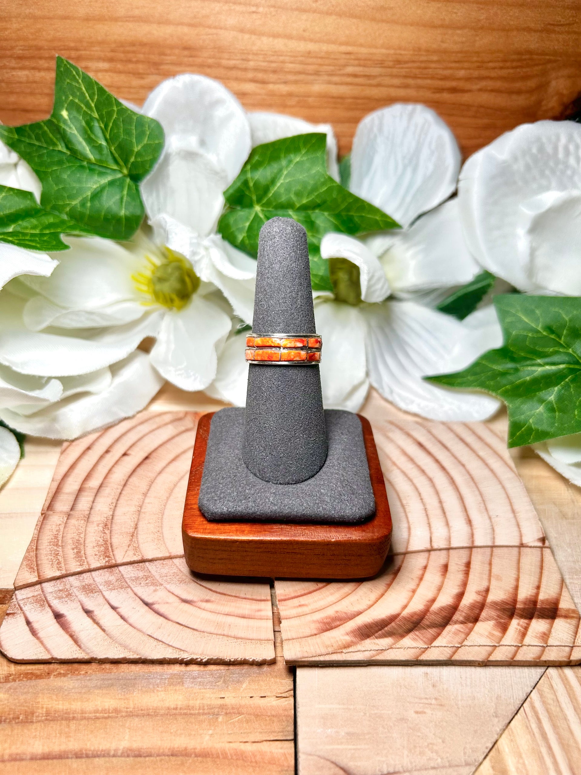 Debbie Livingston Spiny Oyster & Sterling Silver Ring