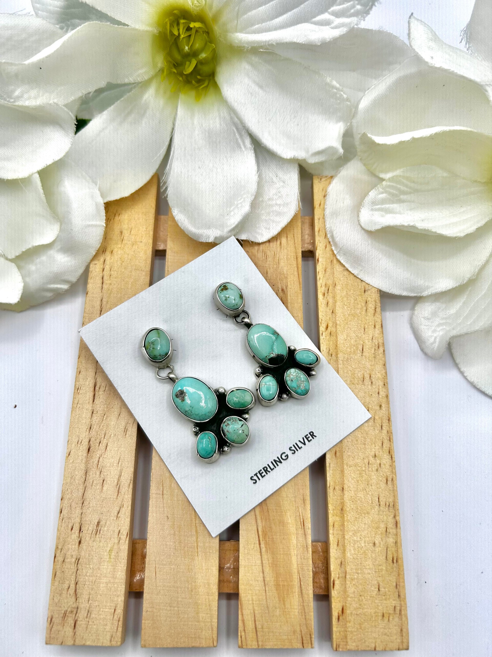 Ella Peters Carico Lake Turquoise & Sterling Silver Post Earrings