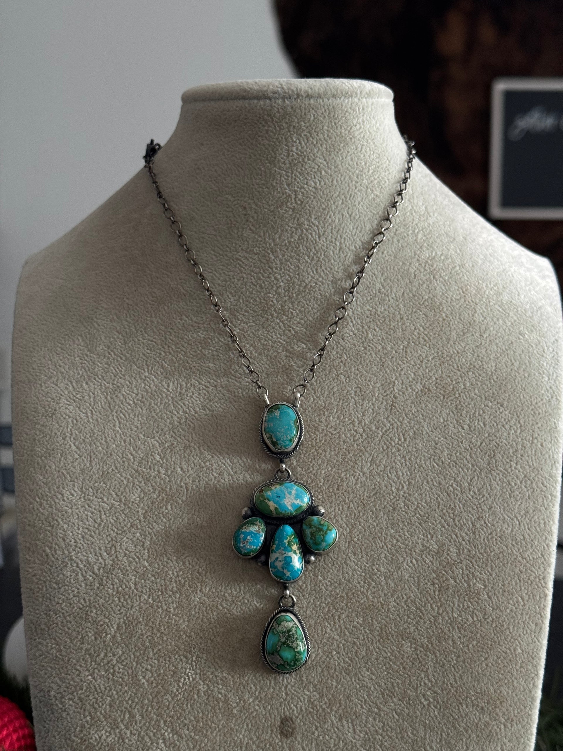 Eli Skeets Sonoran Mountain Turquoise & Sterling Silver Necklace