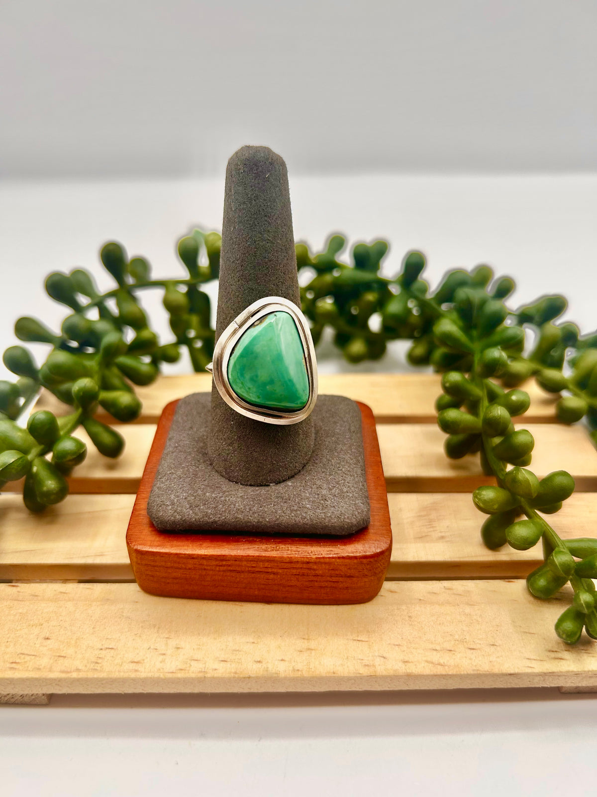 Antionette Royston Turquoise & Sterling Silver Adjustable Ring