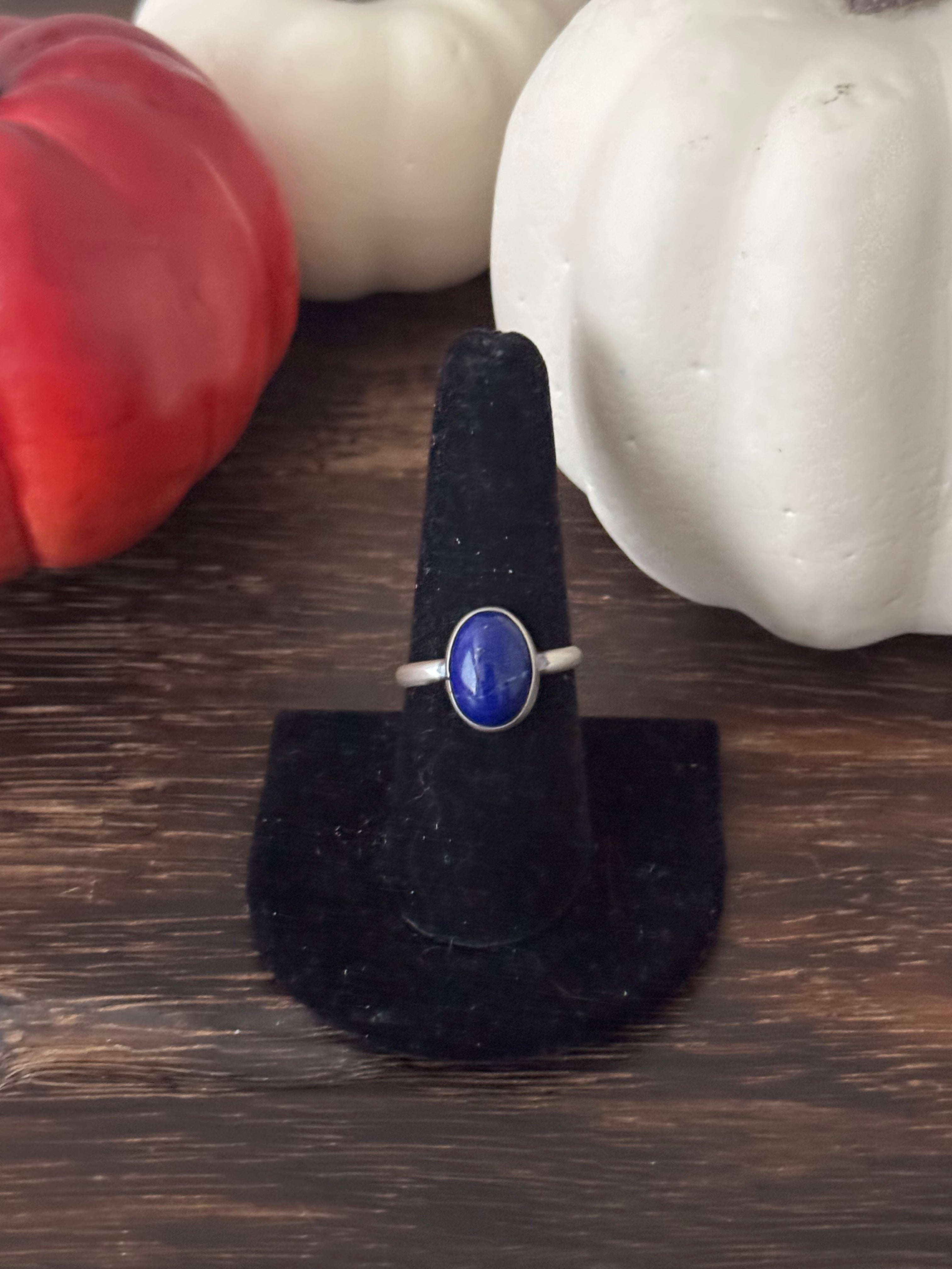 Navajo Made Lapis & Sterling Silver Ring