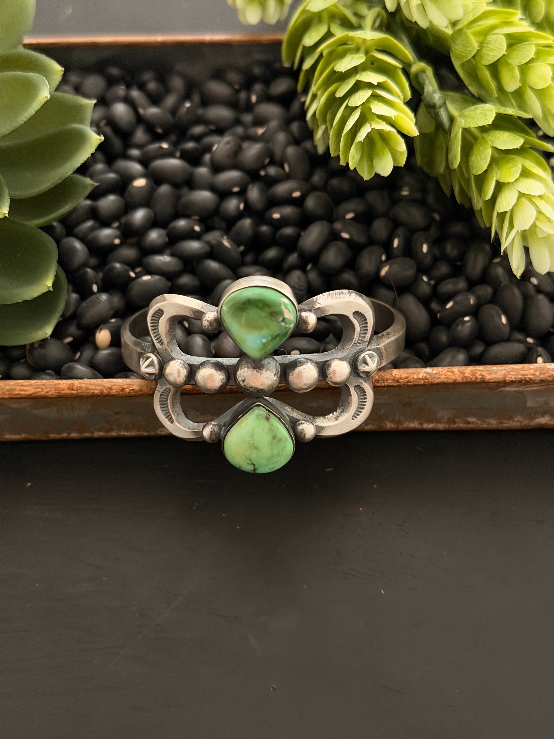 Chimney Butte Sonoran Mountain Turquoise & Sterling Silver Cuff Bracelet