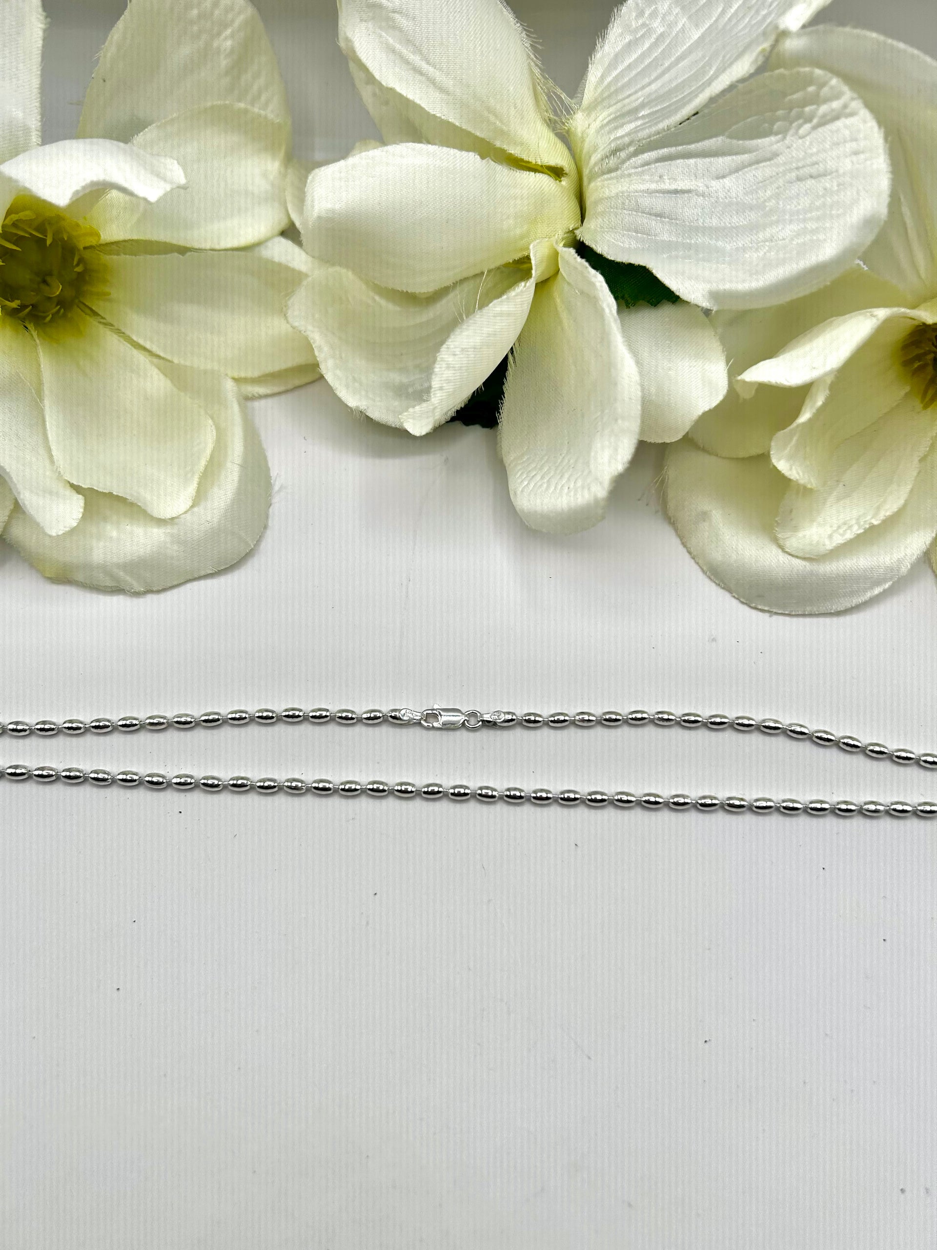 Navajo Made Strung Sterling Silver Necklace
