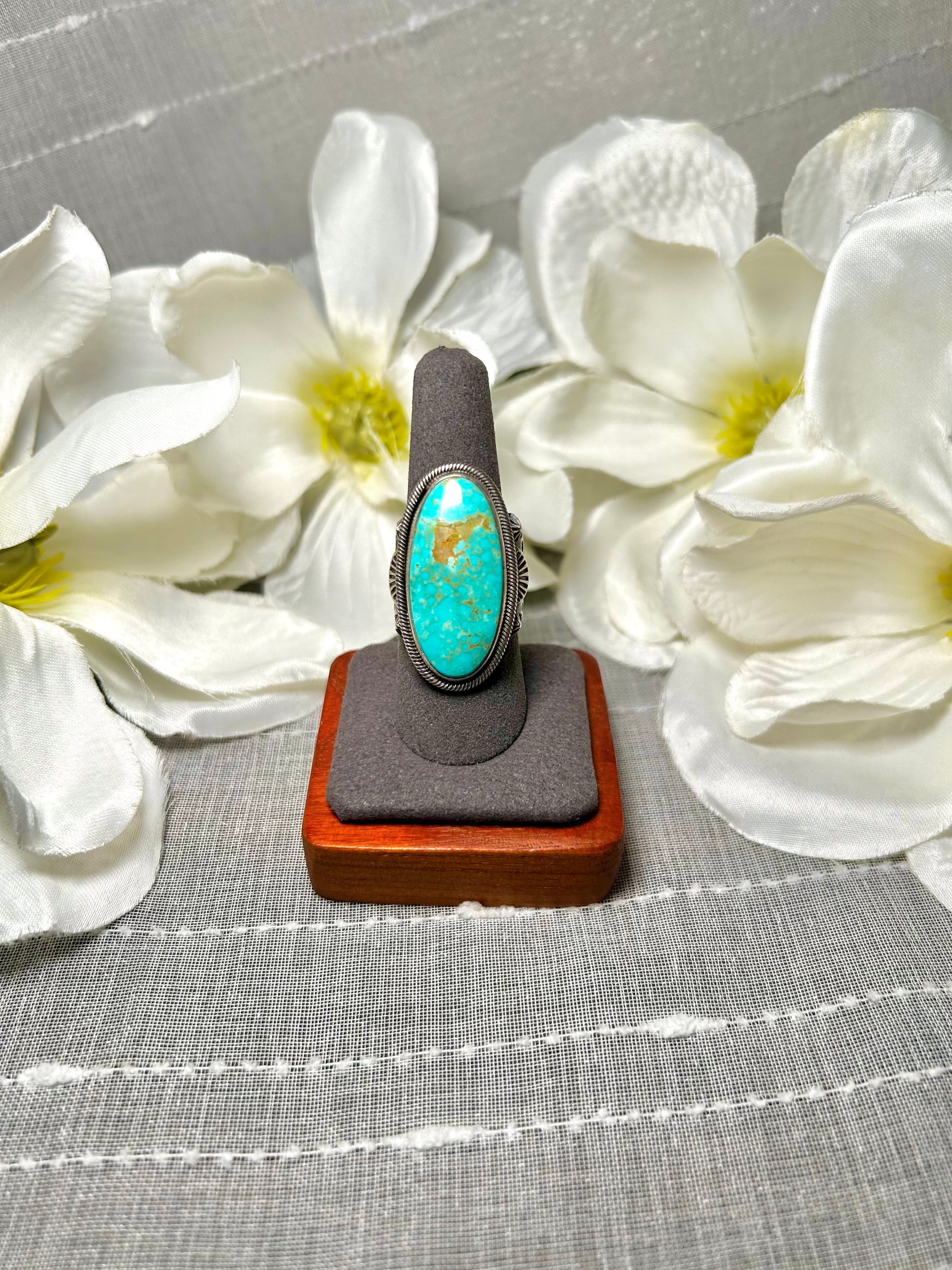Donovan Cadman Royston Turquoise & Sterling Silver Ring Size 8.5