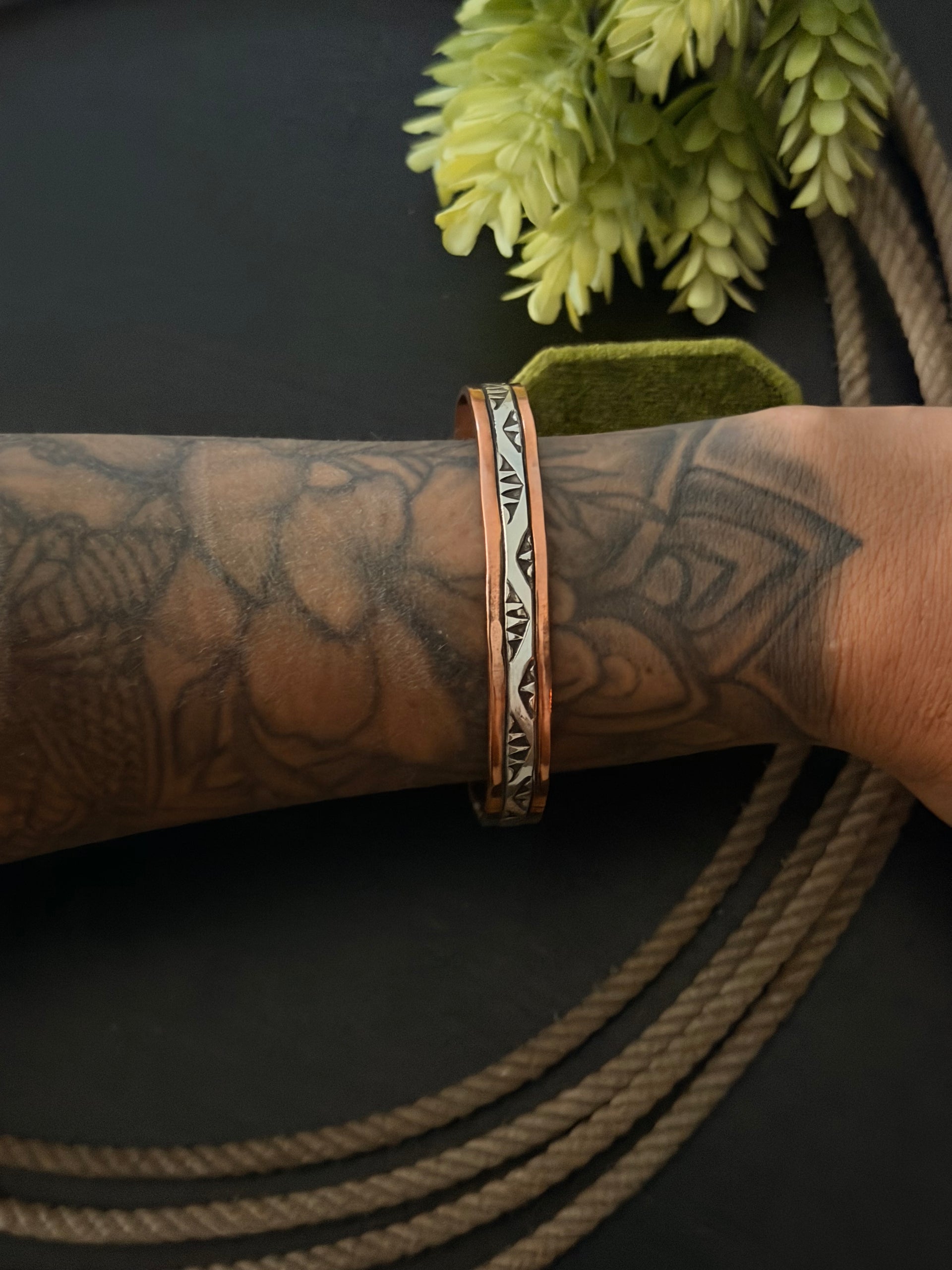 Wylie Secatero Copper & Sterling Silver Cuff Bracelet