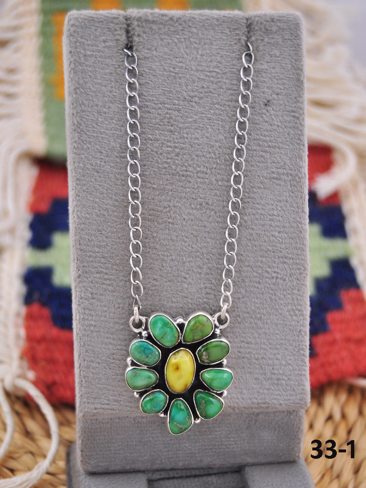 Southwest Made Multi Stone & Sterling Silver Necklace