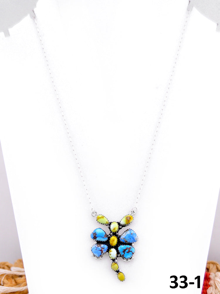 Southwest Handmade Palomino with Golden Hills & Sterling Silver Necklace