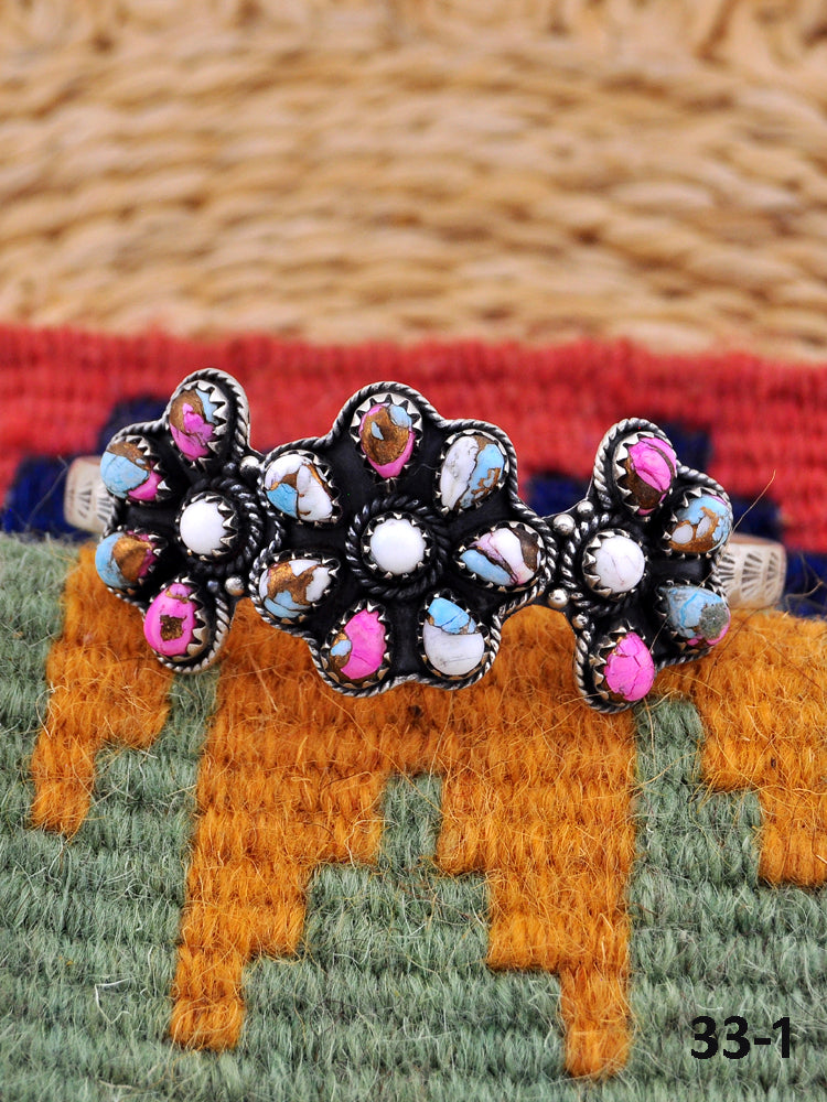 Southwest Made Cotton Candy Turquoise Cuff Bracelet