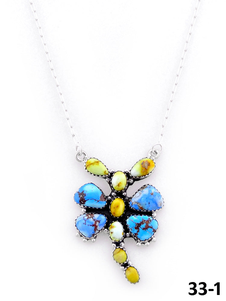 Southwest Handmade Palomino with Golden Hills & Sterling Silver Necklace