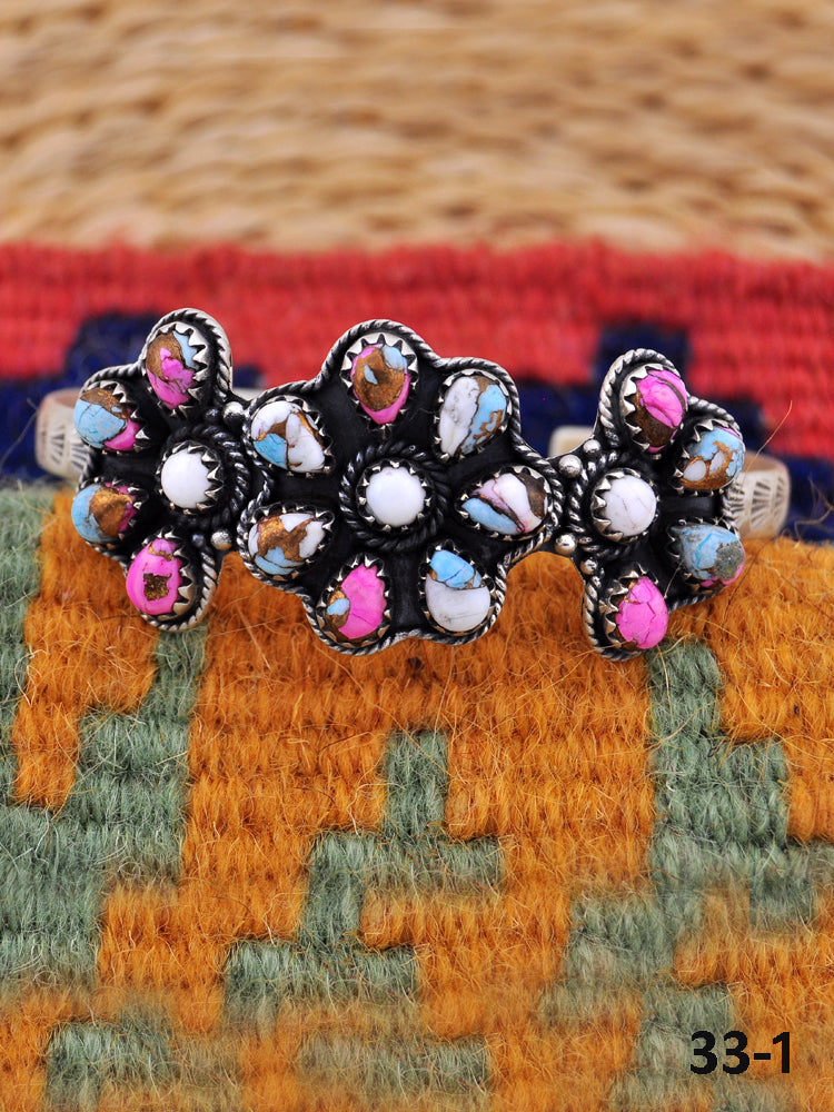 Southwest Made Cotton Candy Turquoise Cuff Bracelet