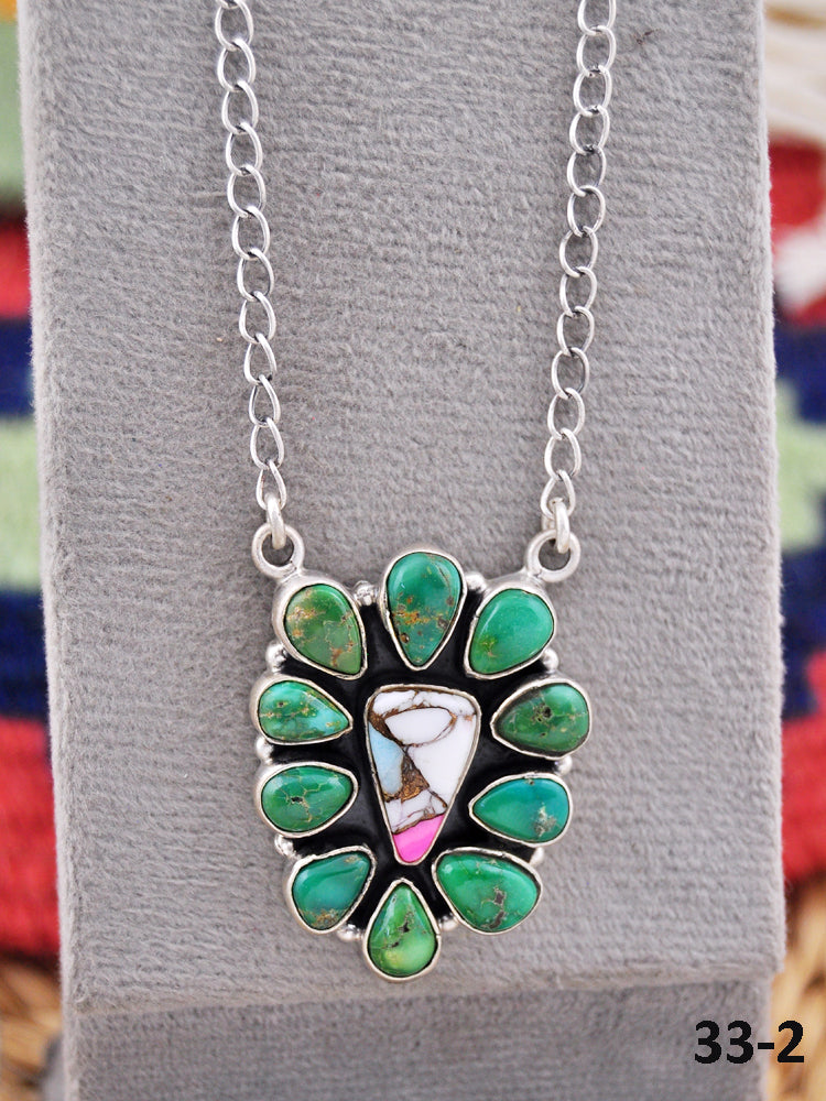 Southwest Made Multi Stone & Sterling Silver Necklace