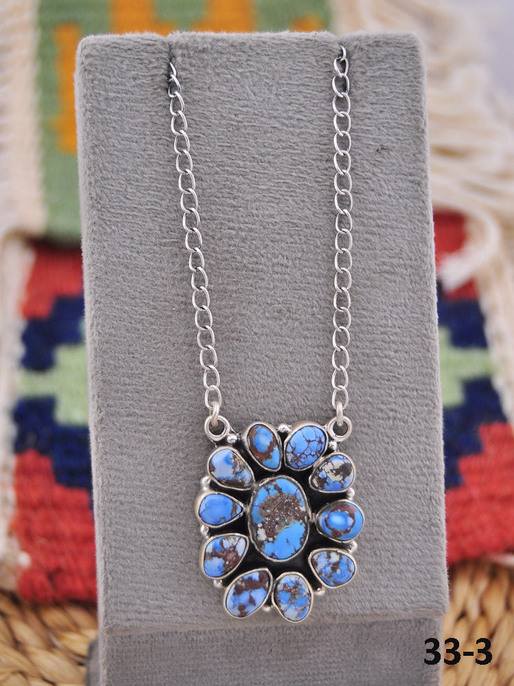 Southwest Made Golden Hill’s Turquoise & Sterling Silver Necklace