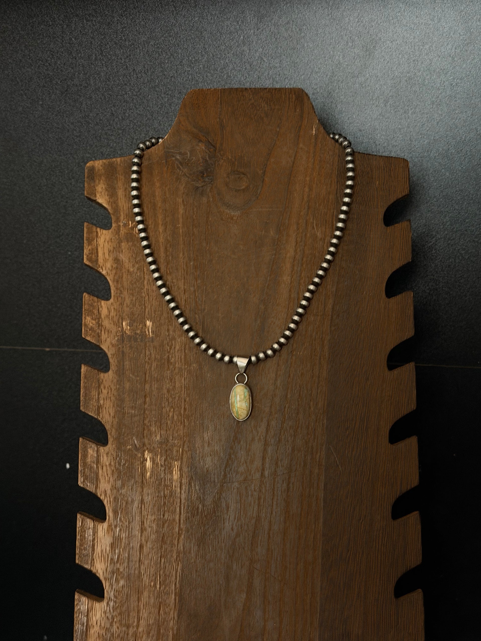 Navajo Made Royston Turquoise & Sterling Silver Pendant