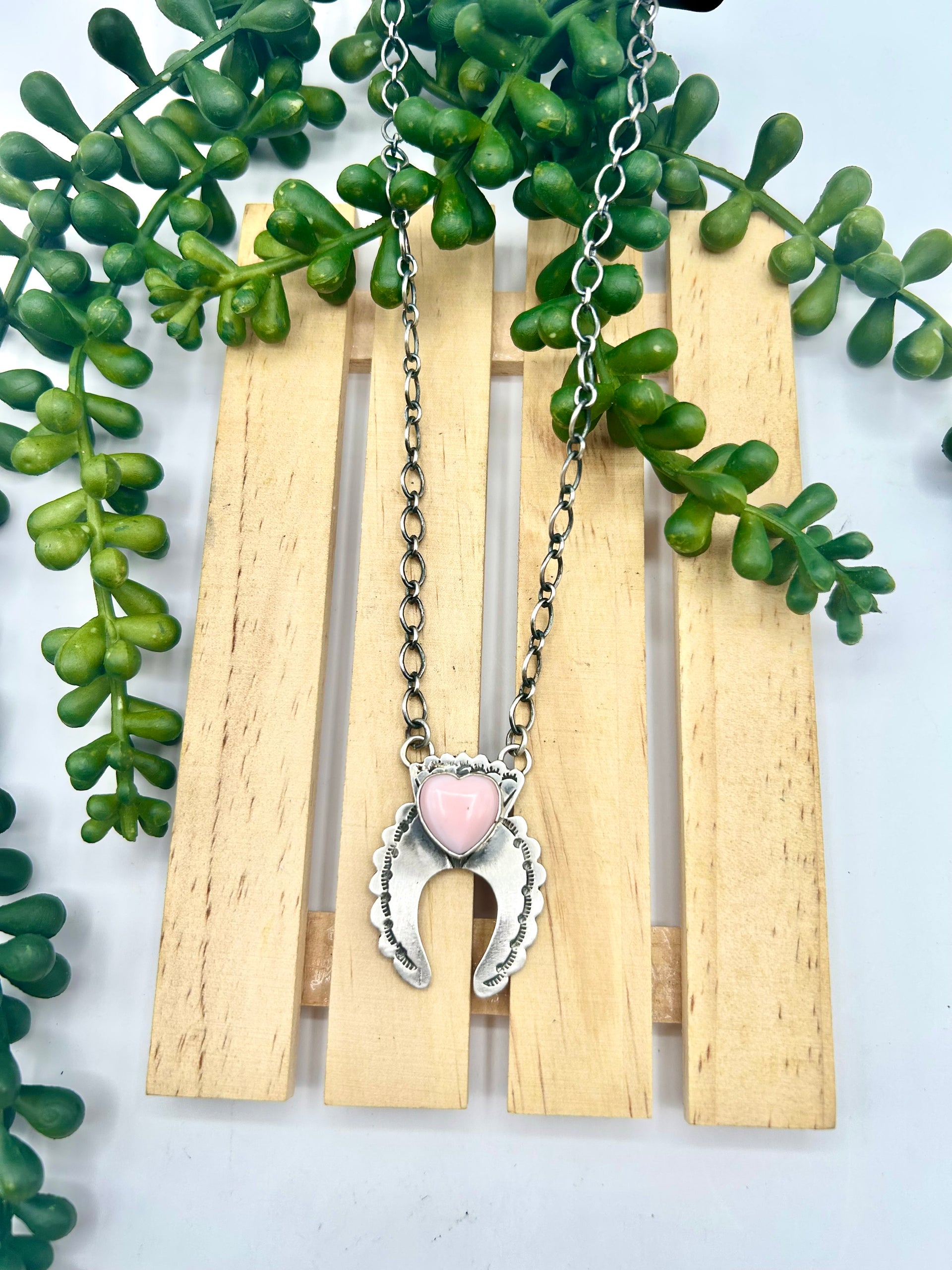 Leroy James Pink Conch & Sterling Silver Necklace