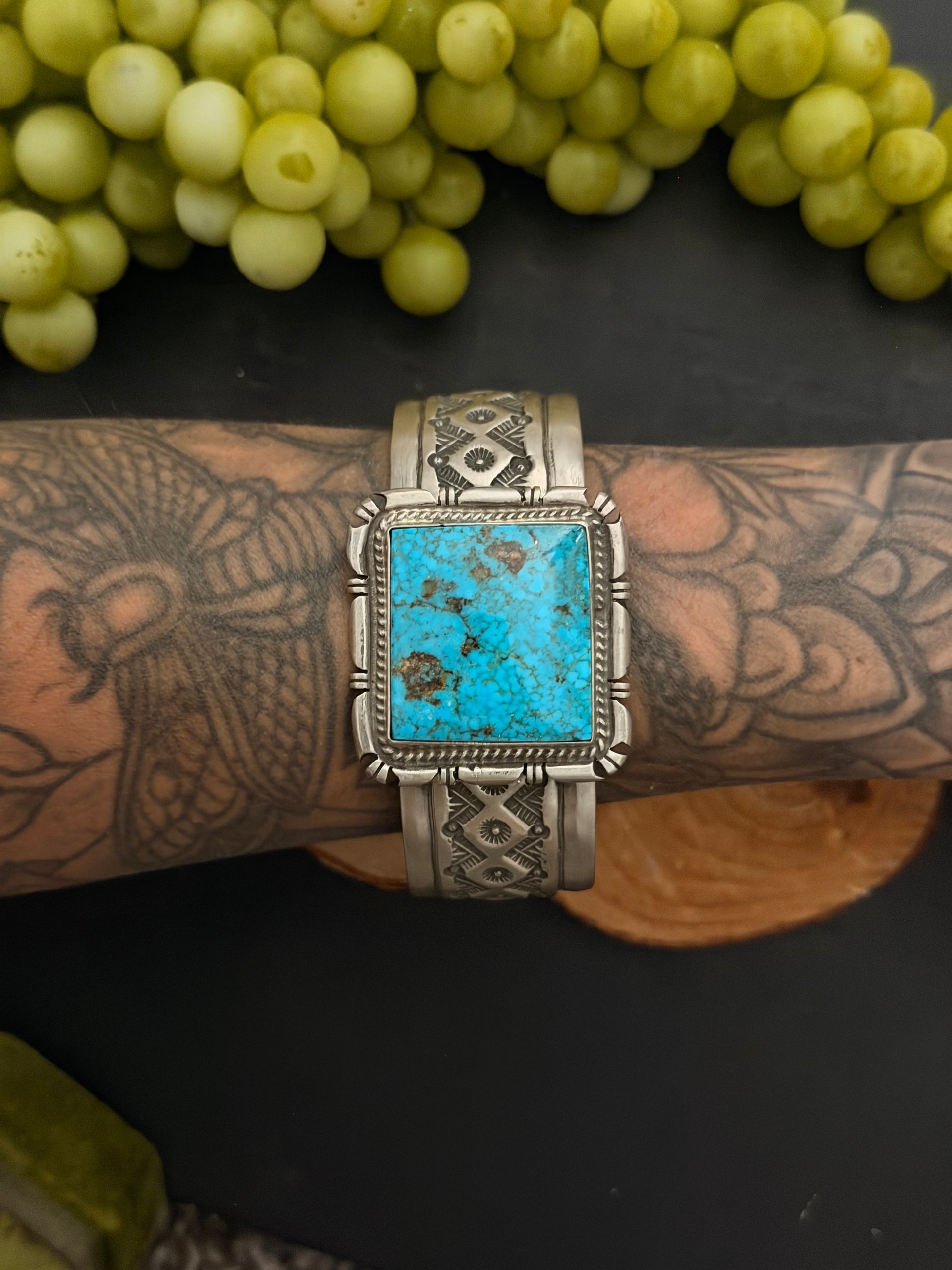 Leroy James Kingman Turquoise & Sterling Silver Cuff Bracelet