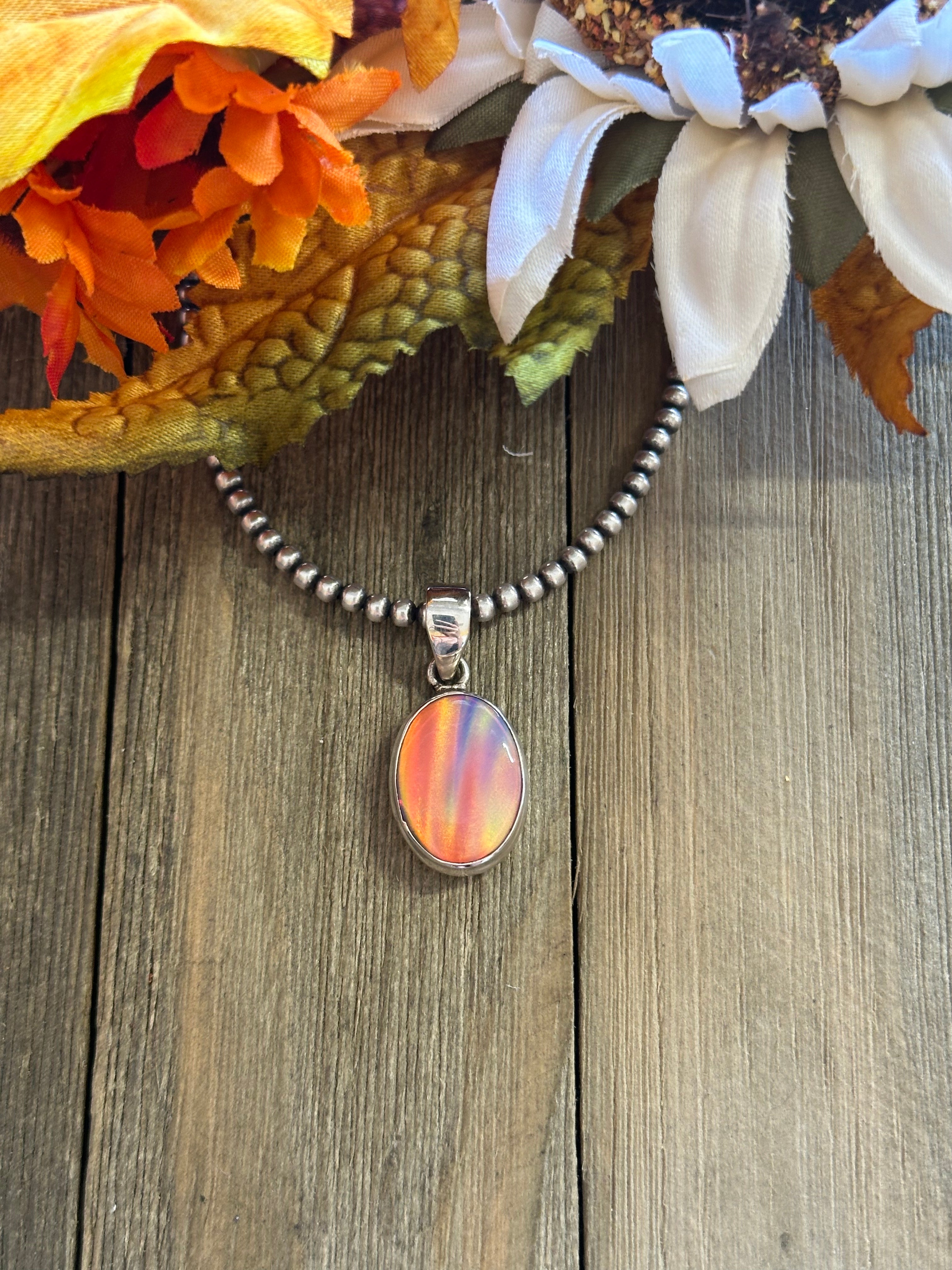 Southwest Handmade Opal & Sterling Silver Pendant