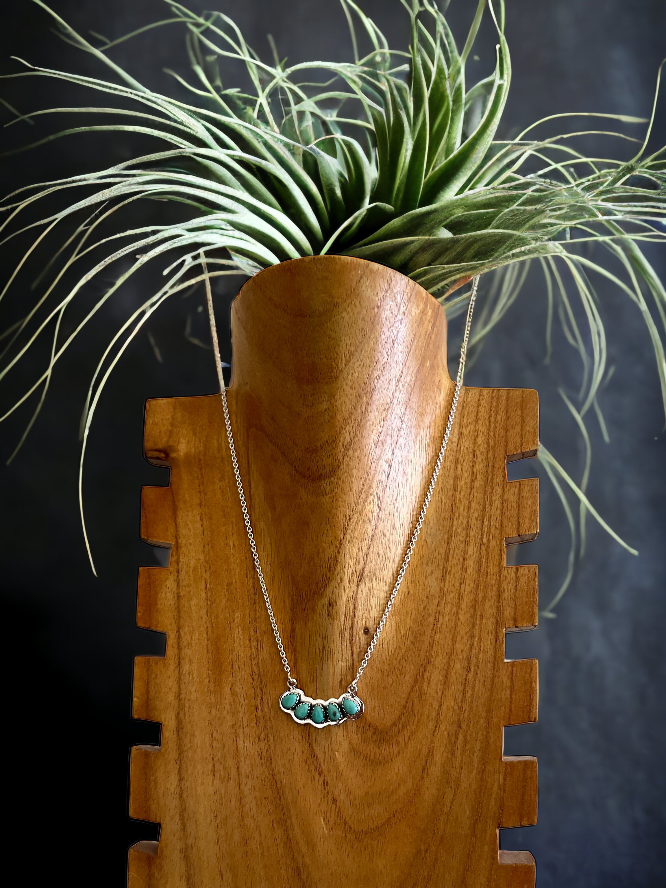 Southwest Made Kingman Turquoise & Sterling Silver Necklace