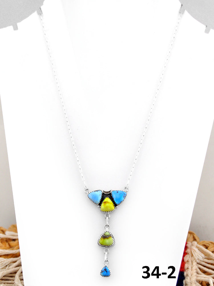 Southwest Handmade Palomino with Golden Hills & Sterling Silver Necklace