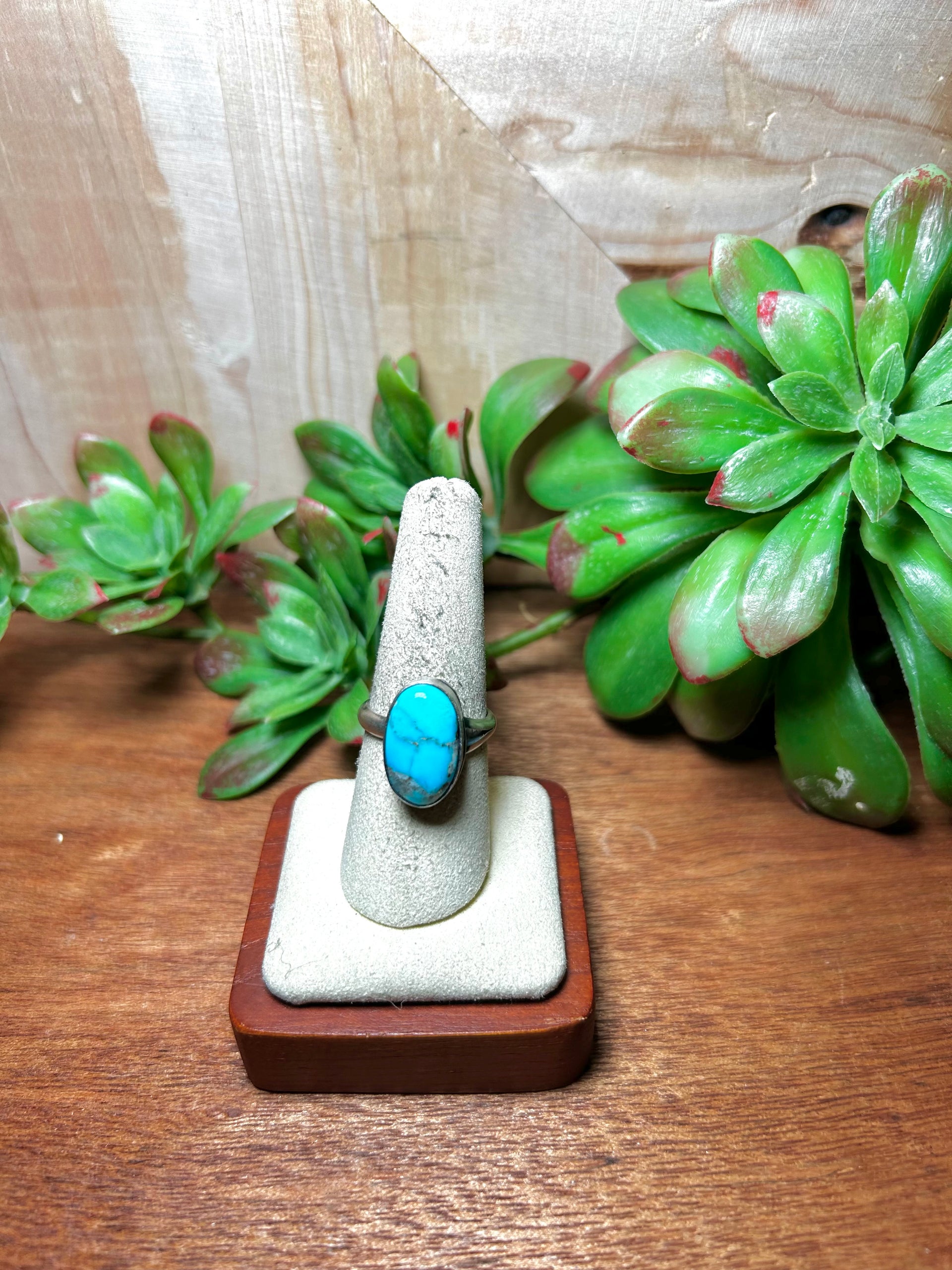 Scott Skeets Kingman Turquoise & Sterling Silver Adjustable Ring