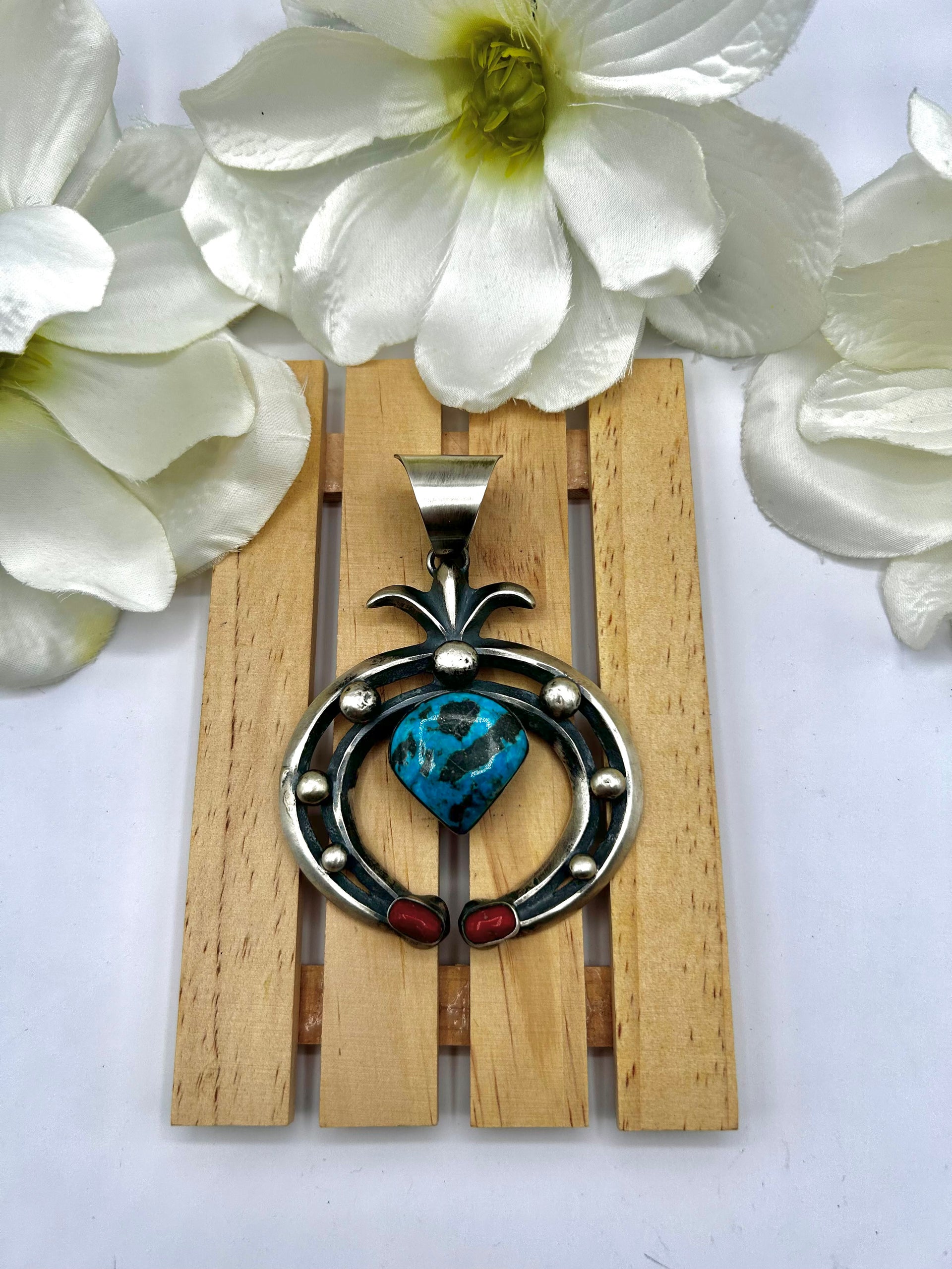 Chimney Butte Sonoran Mountain Turquoise & Sterling Silver Pendant