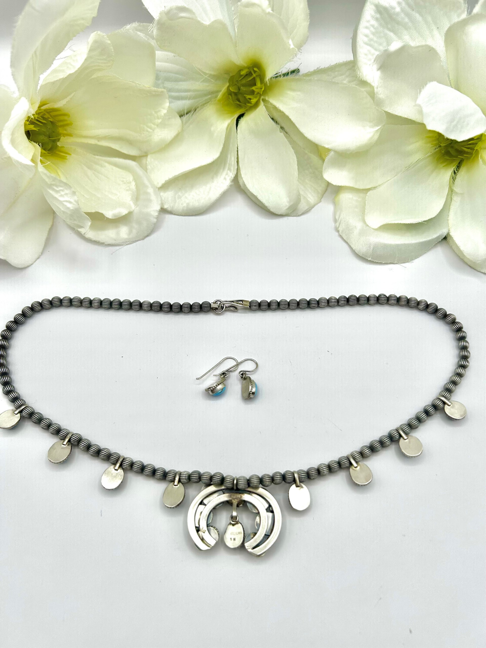 Shirley Henry Golden Hill Turquoise & Sterling Silver Necklace Set