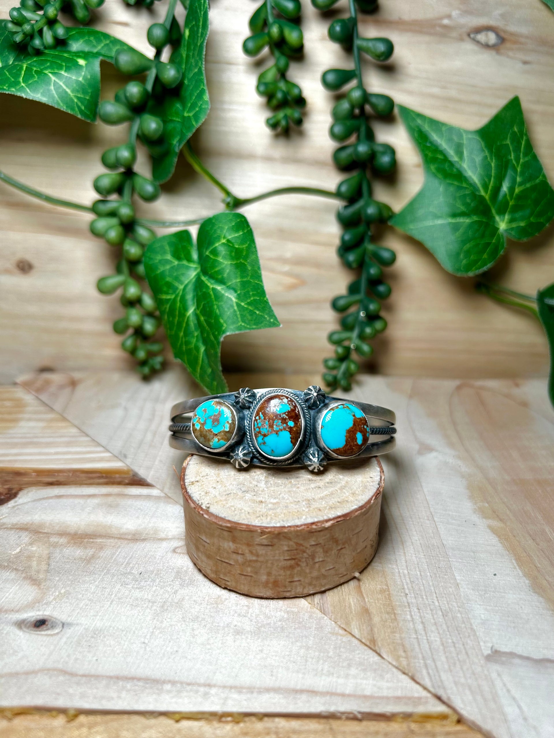 Bobby Johnson Royston Turquoise & Sterling Silver Cuff Bracelet