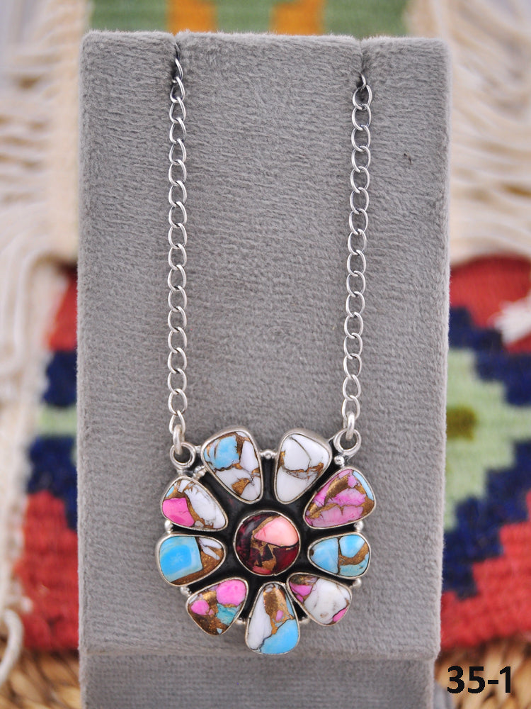 Southwest Made Multi Stone & Sterling Silver Necklace