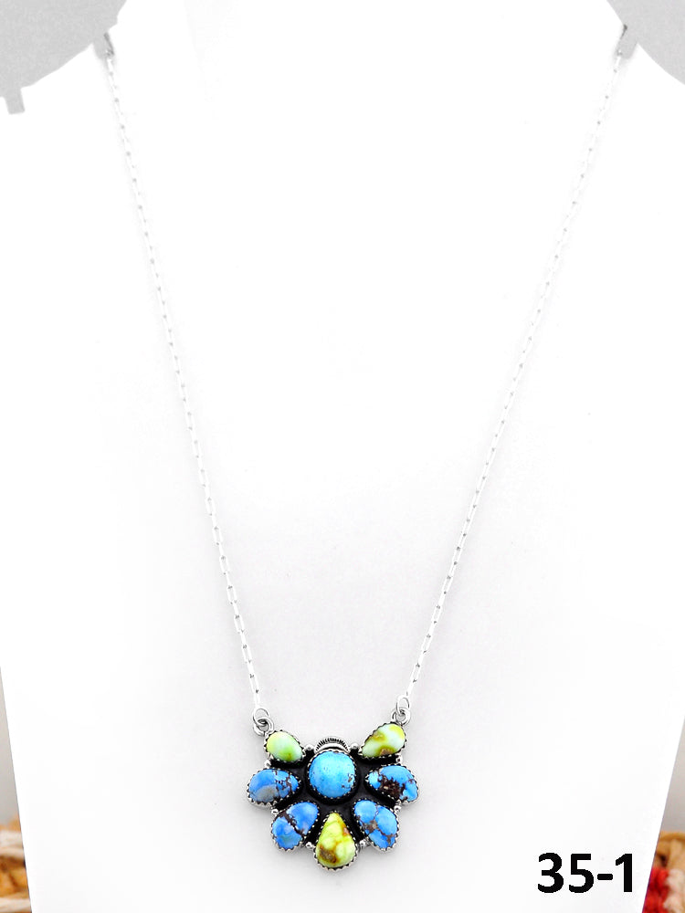 Southwest Handmade Palomino with Golden Hills & Sterling Silver Necklace