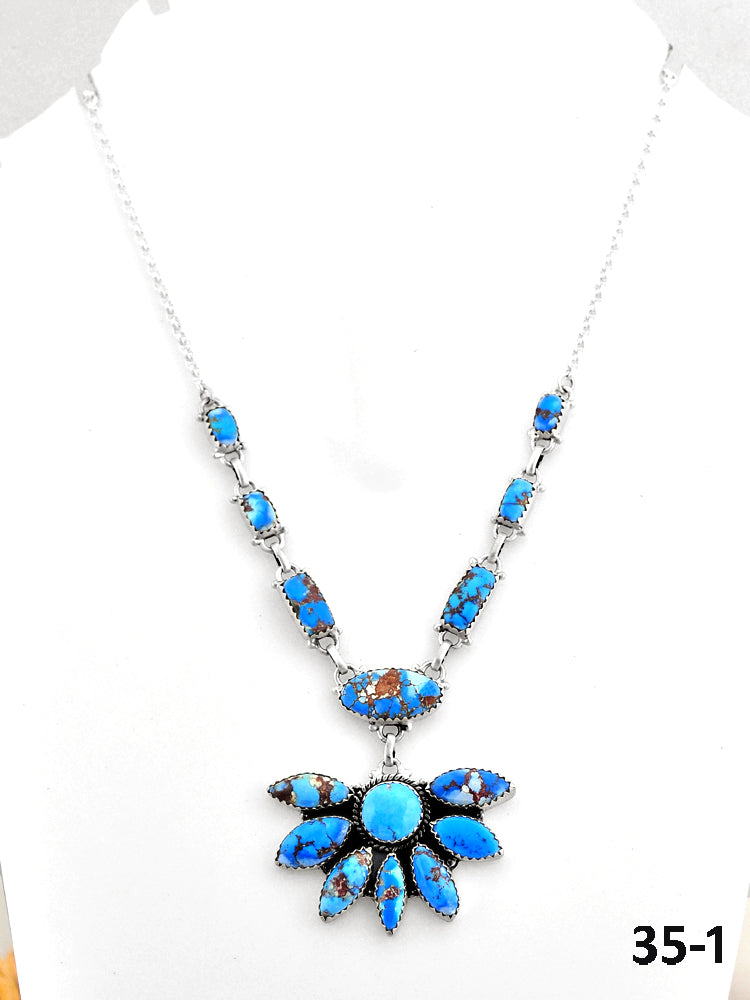 Southwest Handmade Golden Hills & Sterling Silver Necklace