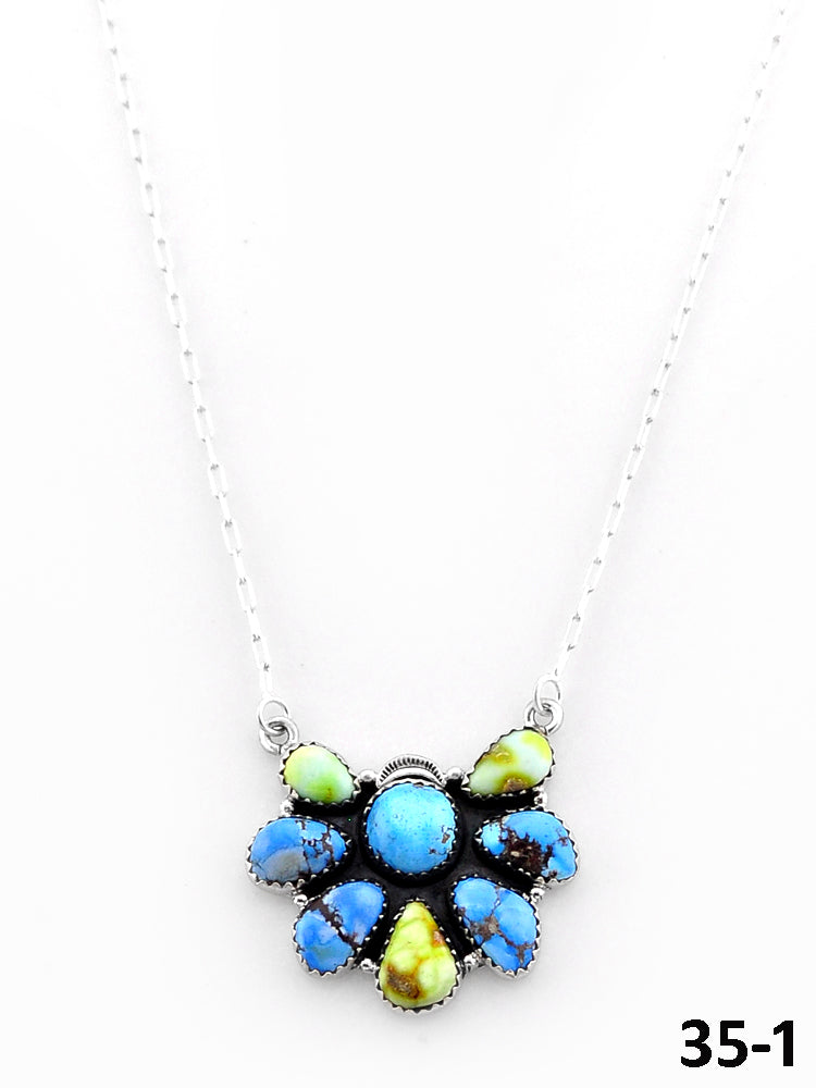Southwest Handmade Palomino with Golden Hills & Sterling Silver Necklace