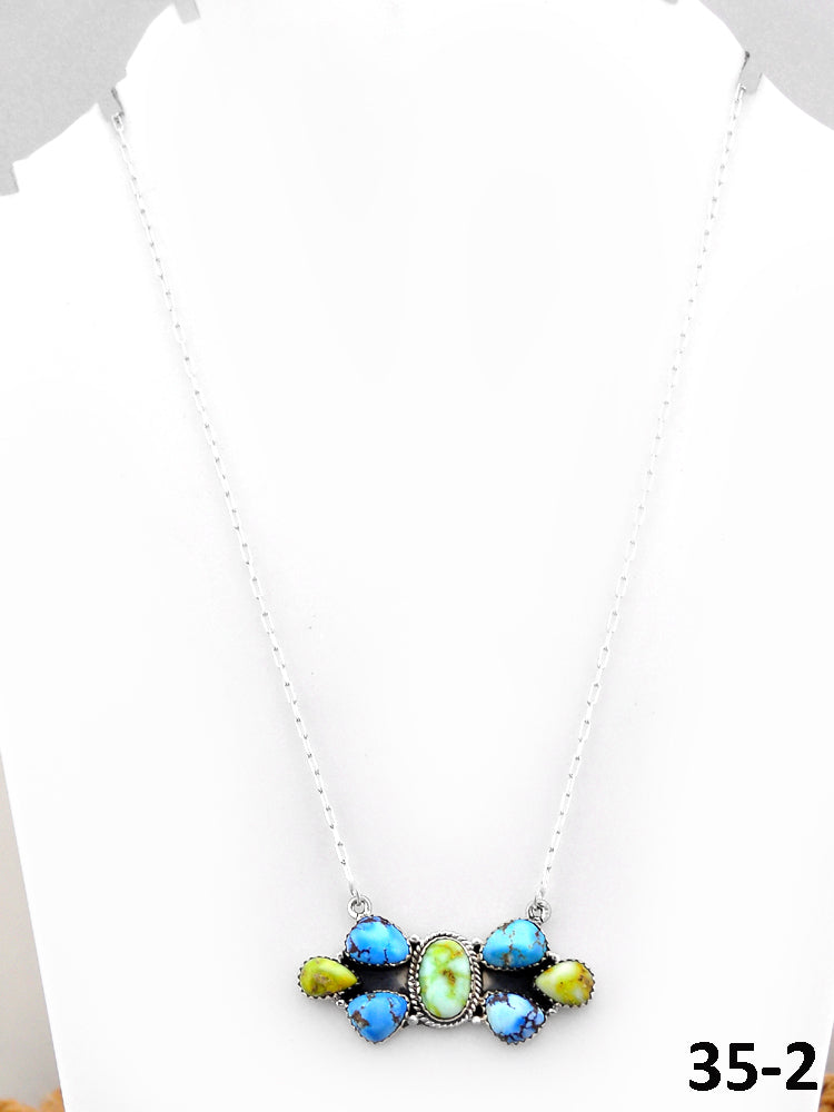 Southwest Handmade Palomino with Golden Hills & Sterling Silver Necklace