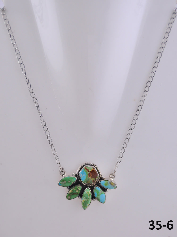 Southwest Handmade Sonoran Mountain Turquoise & Sterling Silver Necklace