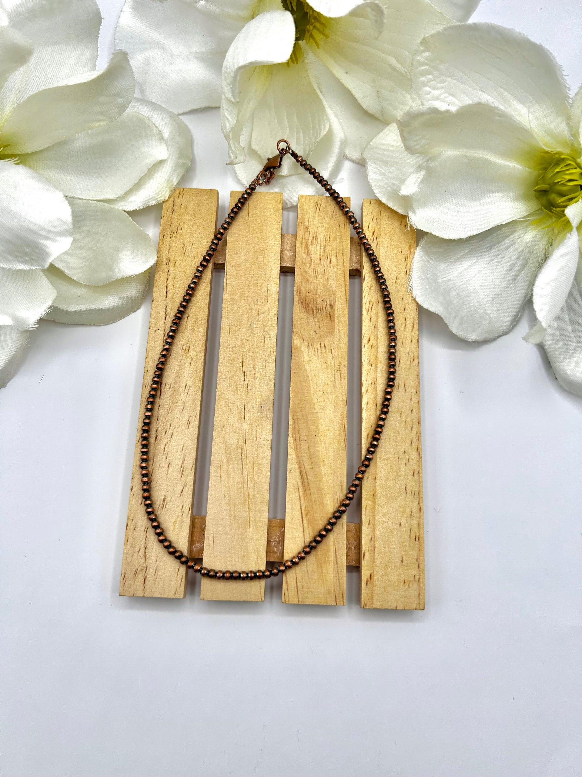 Navajo Made Strung 3 MM Copper Necklace