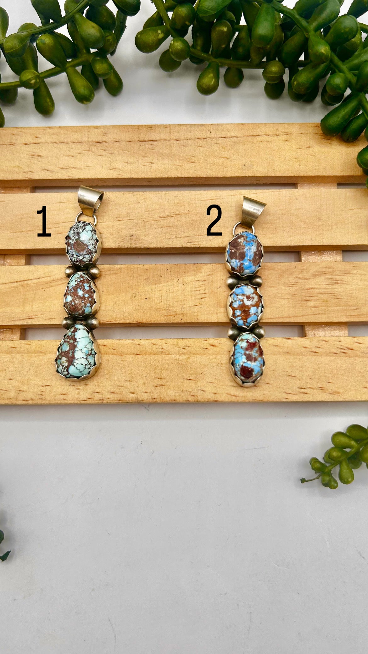 Navajo Made Golden Hill Turquoise & Sterling Silver Pendant