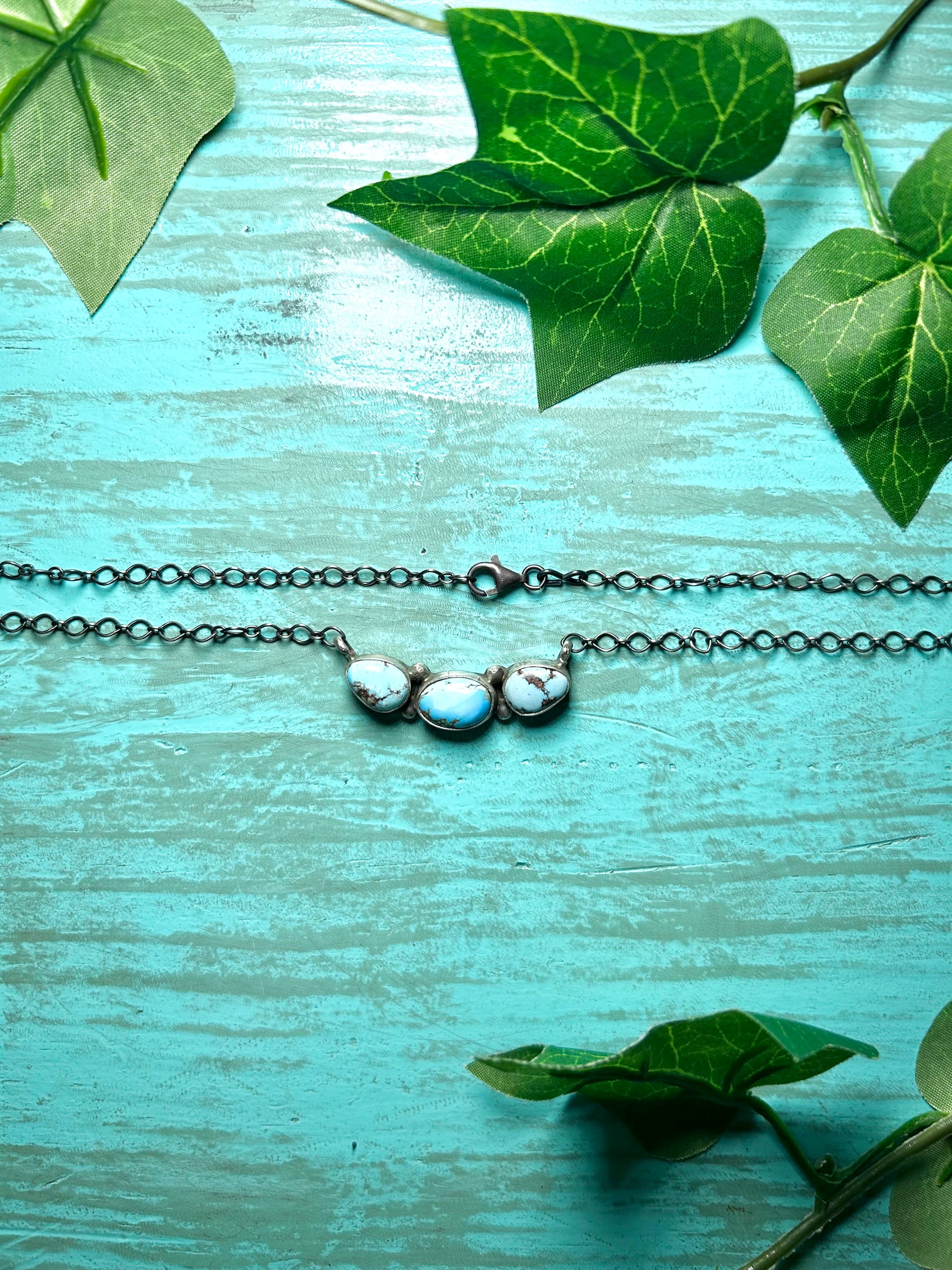 Antionette Mart Golden Hill Turquoise & Sterling Silver Necklace