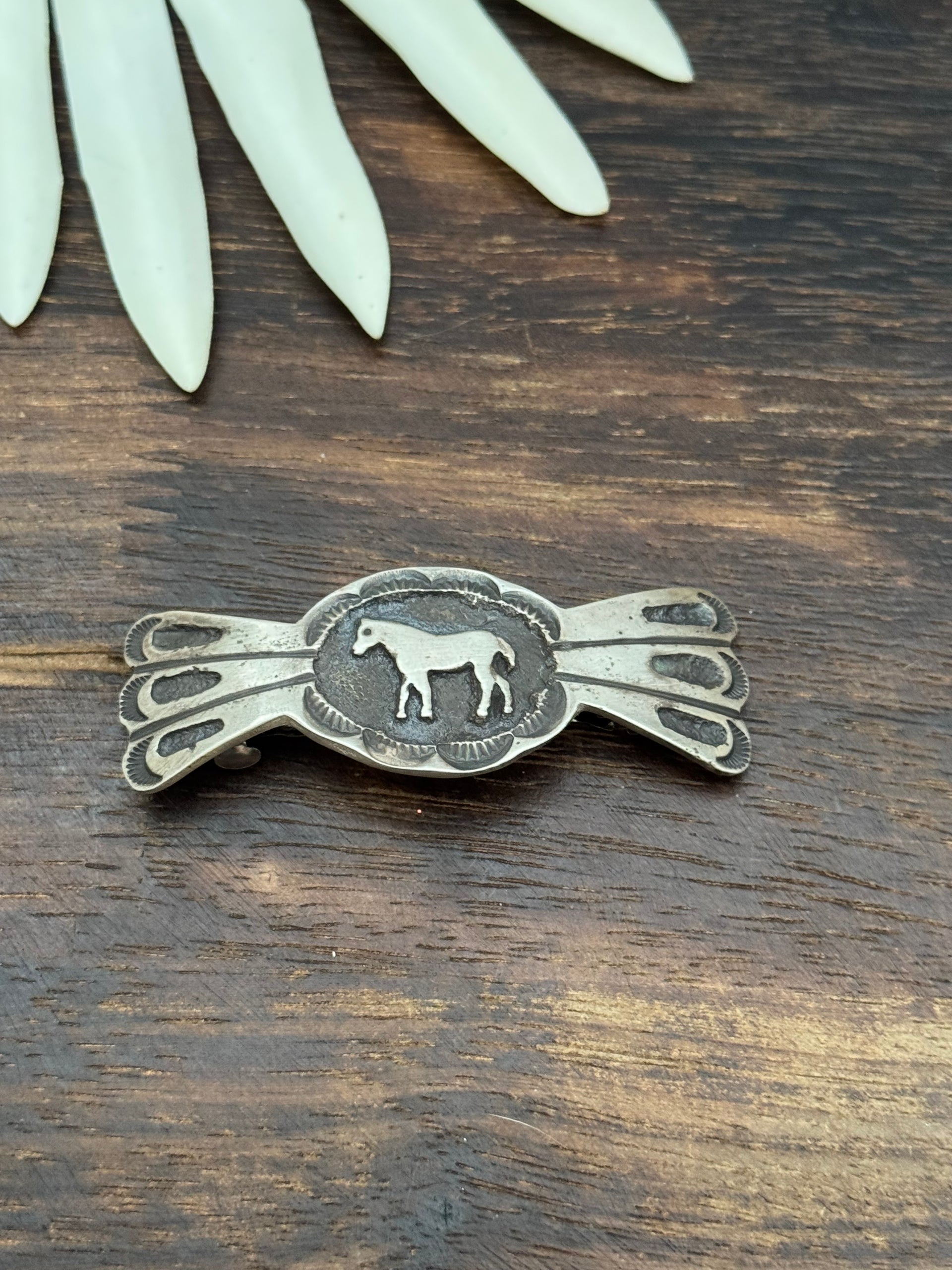 Navajo Made Sterling Silver Hair Barrette