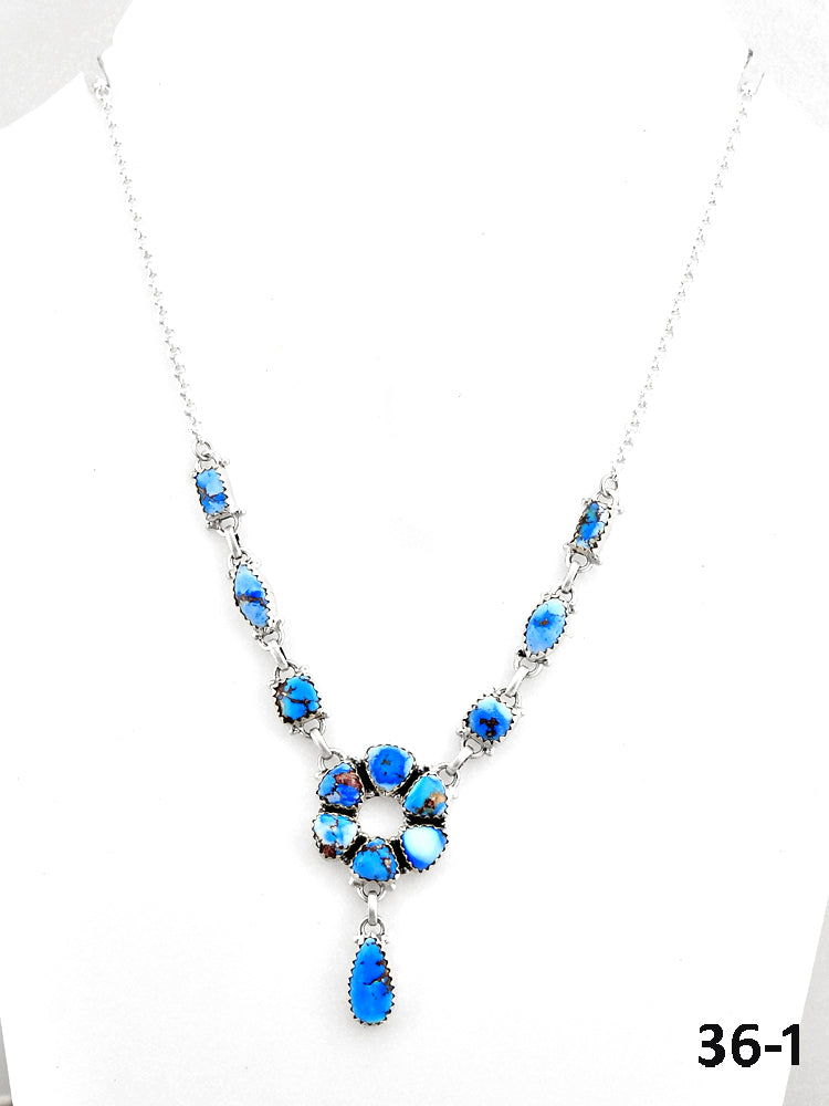 Southwest Handmade Golden Hills & Sterling Silver Necklace