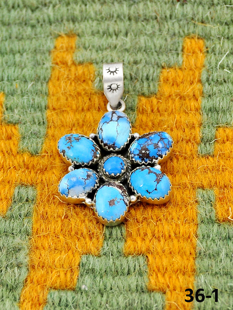 Southwest Made Golden Hill’s Turquoise & Sterling Silver Pendant