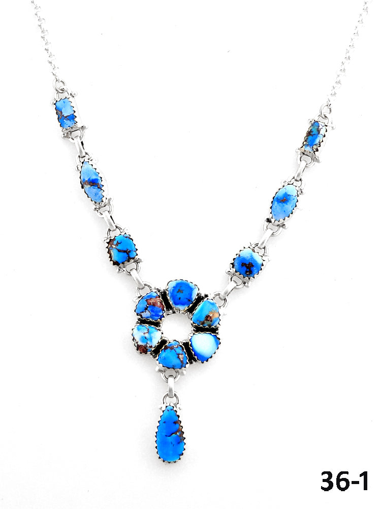 Southwest Handmade Golden Hills & Sterling Silver Necklace