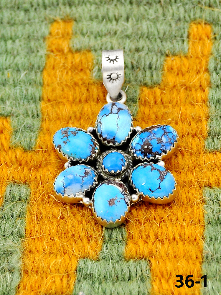 Southwest Made Golden Hill’s Turquoise & Sterling Silver Pendant