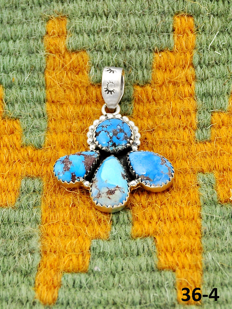 Southwest Made Golden Hill’s Turquoise & Sterling Silver Pendant