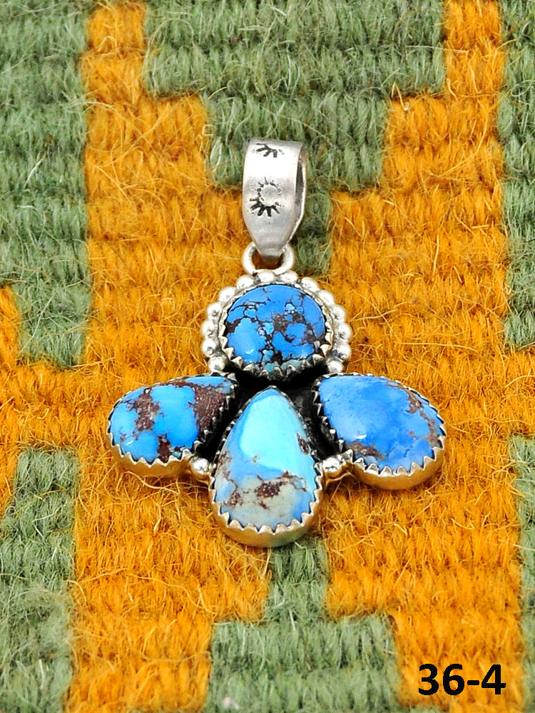 Southwest Made Golden Hill’s Turquoise & Sterling Silver Pendant