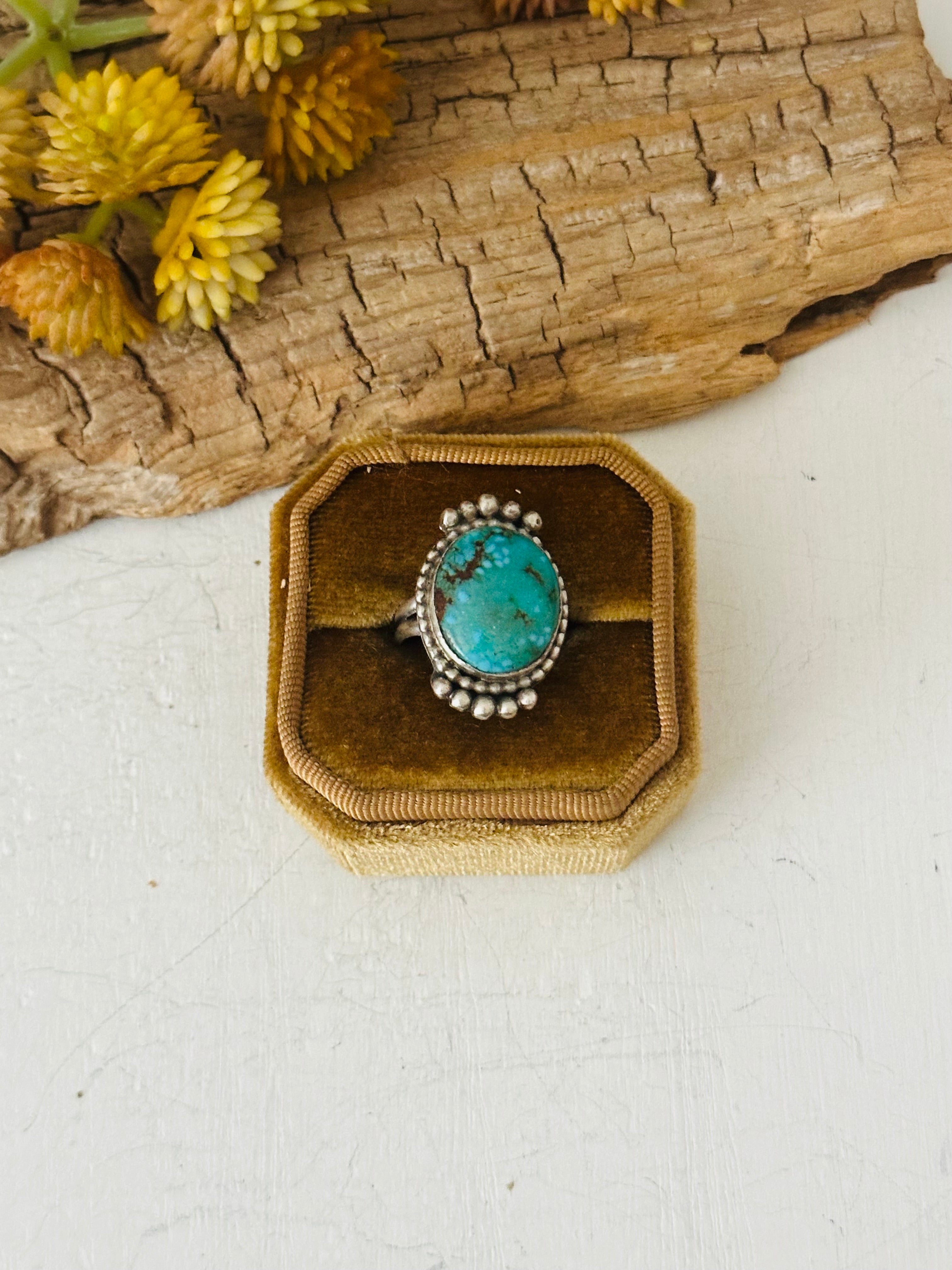 Navajo Made Turquoise & Sterling Silver Ring