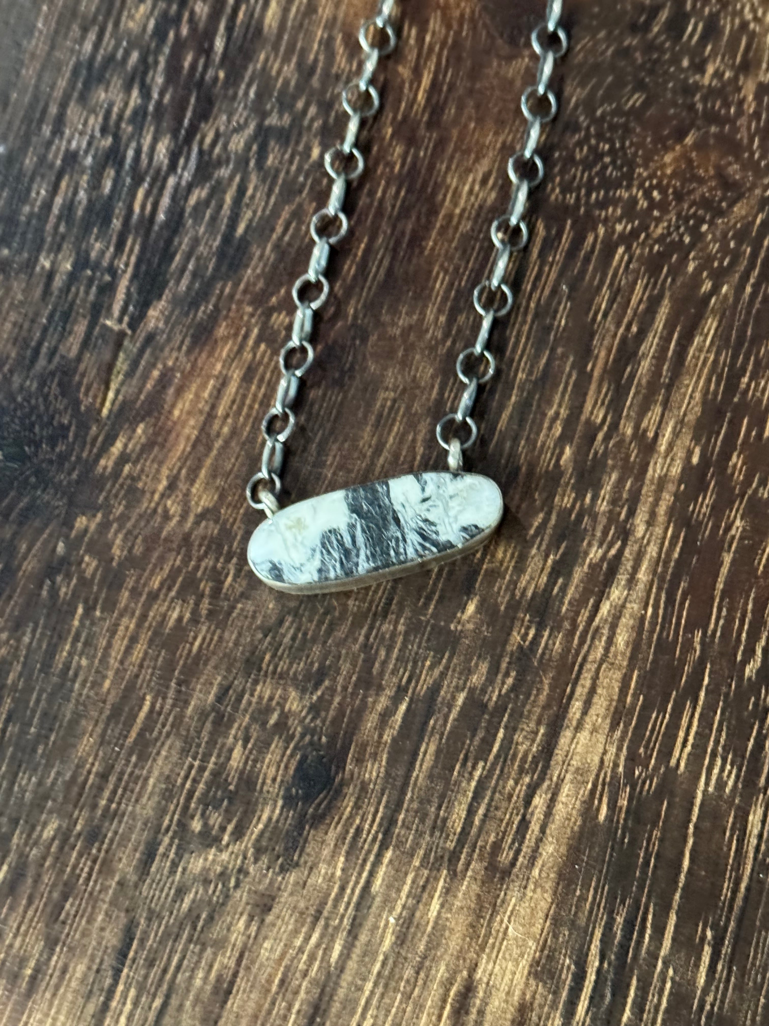 Eli Skeets White Buffalo & Sterling Silver Necklace