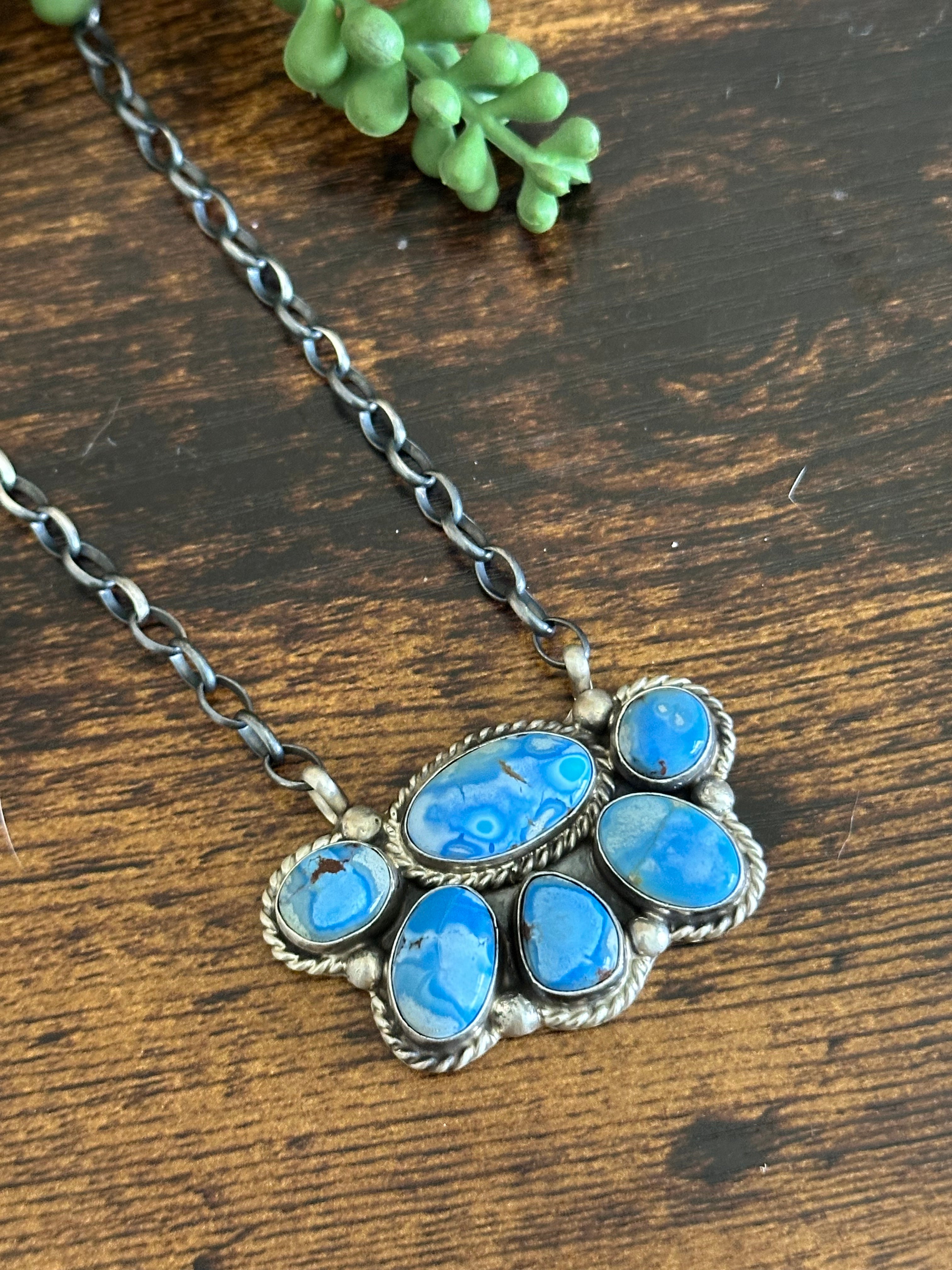 Augustine Largo Golden Hills Turquoise & Sterling Silver Necklace