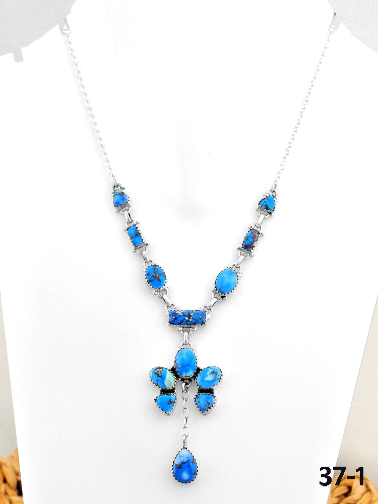 Southwest Handmade Golden Hills & Sterling Silver Necklace