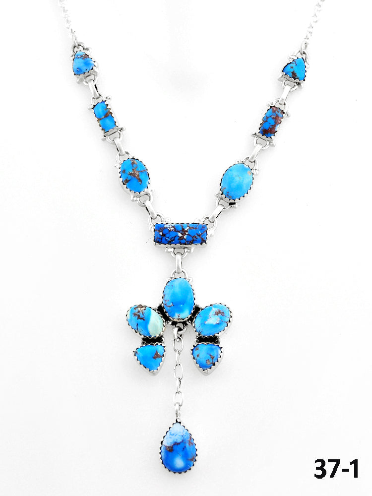 Southwest Handmade Golden Hills & Sterling Silver Necklace