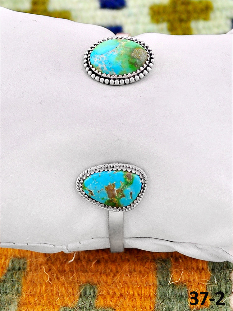 Southwest Handmade Sonoran Mountain Turquoise & Sterling Silver Cuff Bracelet