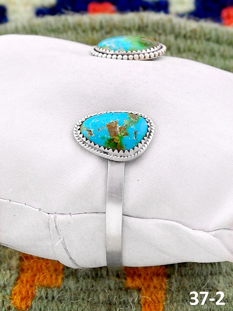 Southwest Handmade Sonoran Mountain Turquoise & Sterling Silver Cuff Bracelet