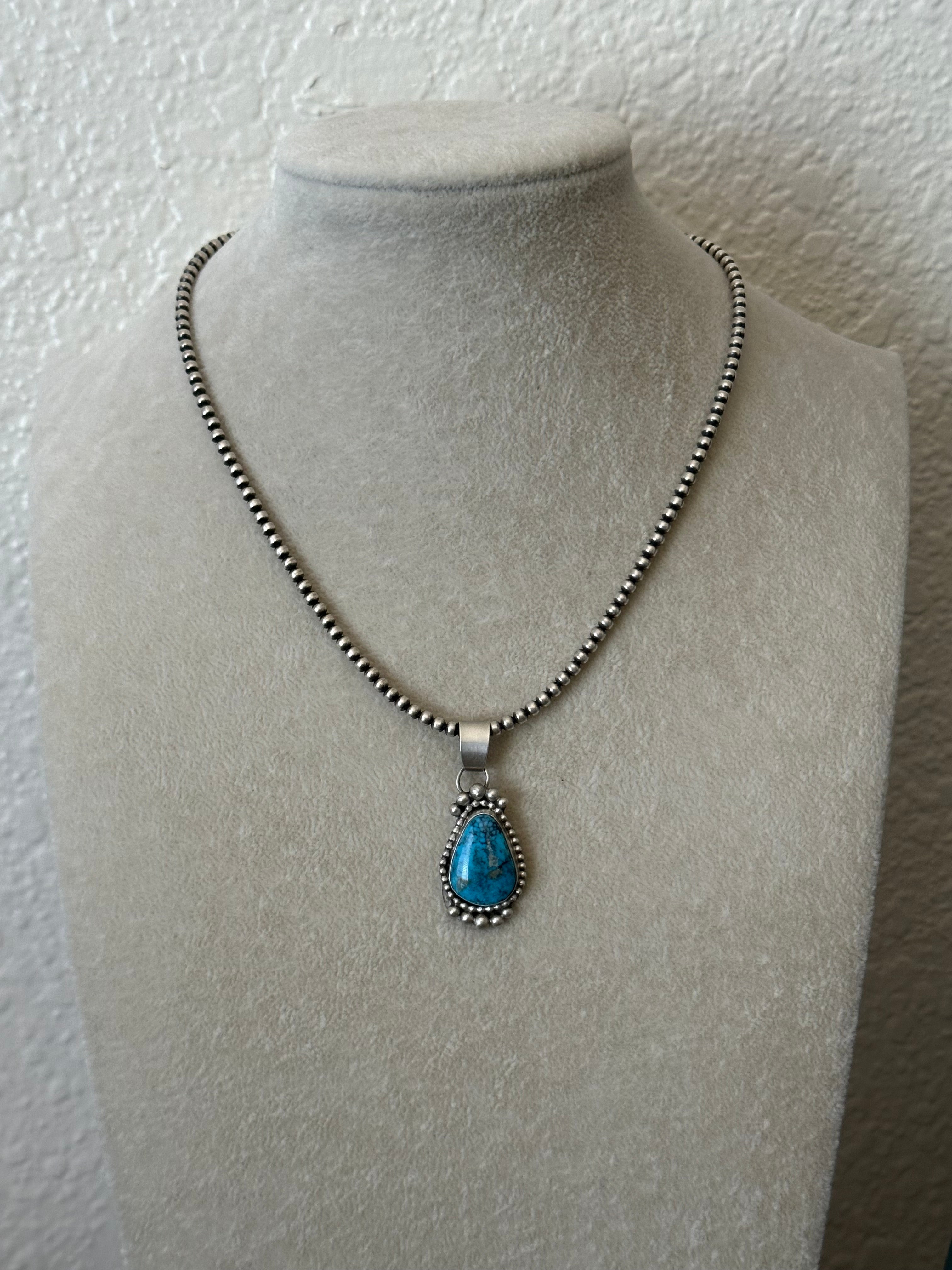 Alice Thompson Kingman Turquoise & Sterling Silver Pendant